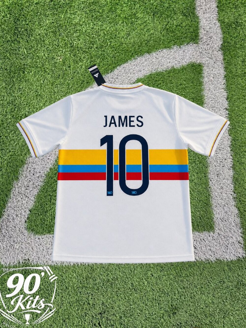 Colombia 100th Anniversary #10 James Rodríguez White Soccer Jersey